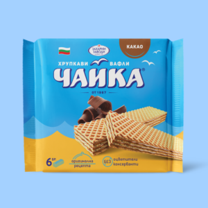 Вафли Чайка - нетунквани какао - 6 бр/ 150 г